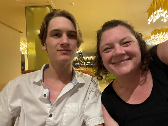 Jen with her son Colin.