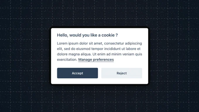 Cookie Consent modal box
