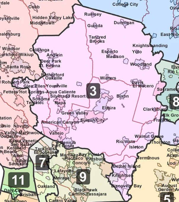 Map of California State Senate District 3