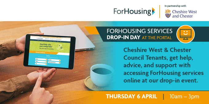 ForHousing Services Drop-in Day at The Portal - Thursday 6 April, 10am-3pm
