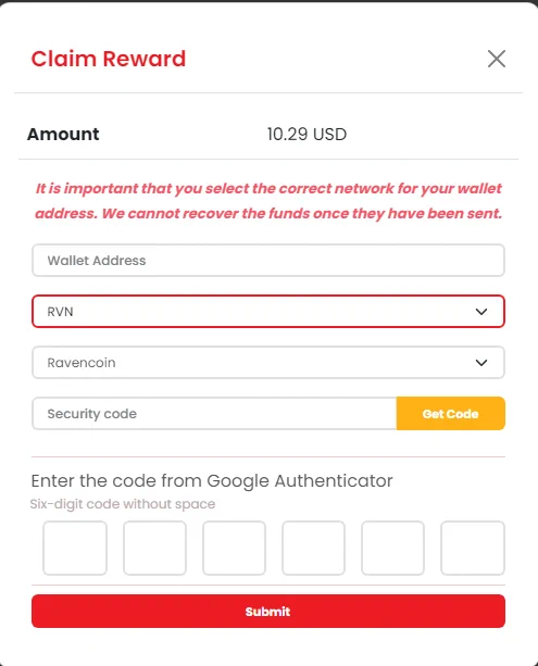 Auto Game Gold - Claim Reward - Affiliate Rewards System - Earn Crypto 