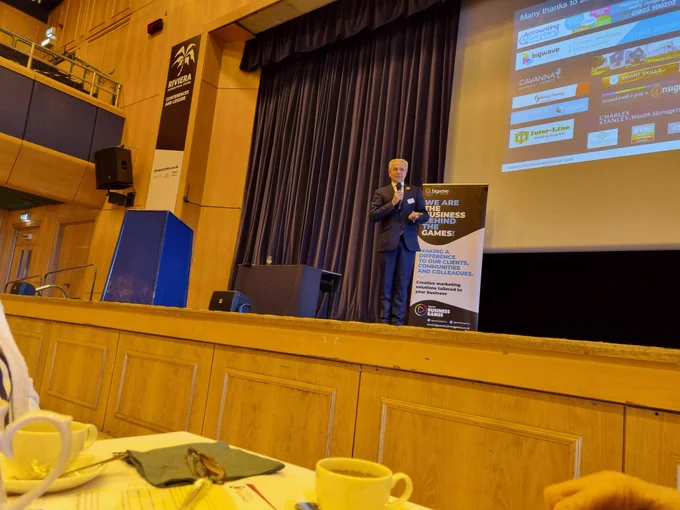 Torbay Business Forum Chair Steve Reynolds opens the event.
