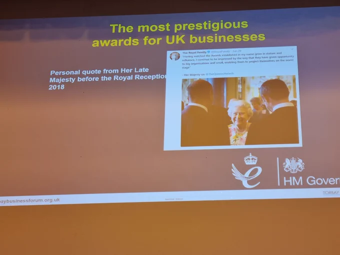 A quote from the late Queen about the awards 