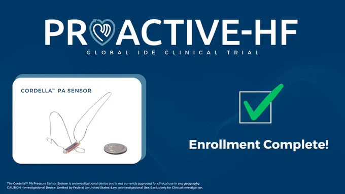 Endotronix Announces Enrollment Completion of PROACTIVE-HF Pivotal Trial