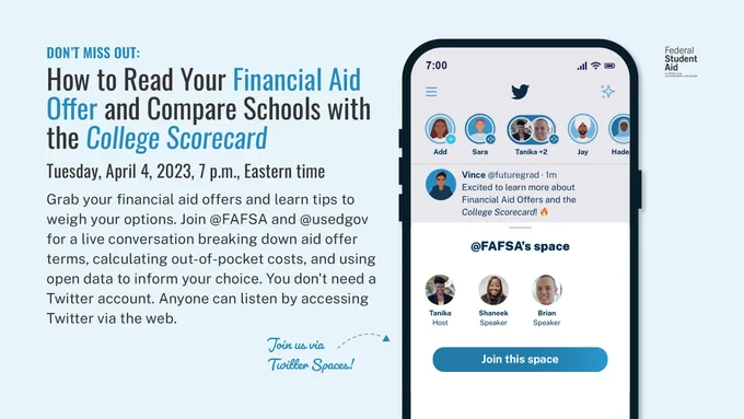 How to Read Your Financial Aid Offer & Compare Schools with the College Scorecard - April 4, 7 PM ET