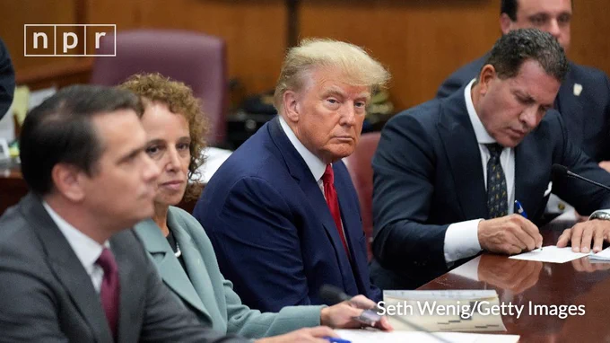 Trump pictured in the courthouse
Seth Wenig/Getty Images