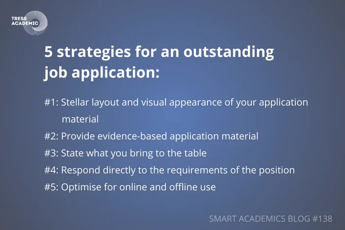 5 strategies for an outstanding job application