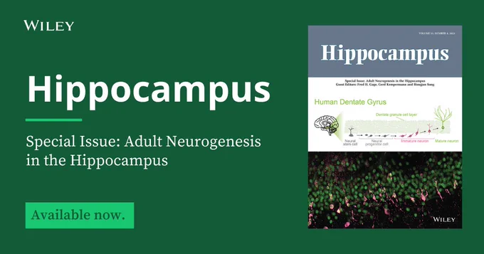 Hippocampus - Special Issue: Adult Neurogenesis in the Hippocampus - Available now. Image shows journal cover. 