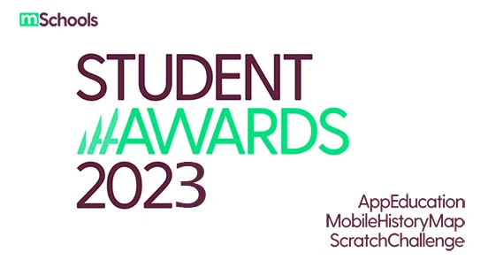 mSchools Student Awards 2023. App Education, MobileHistoryMap i Scratch Challenge