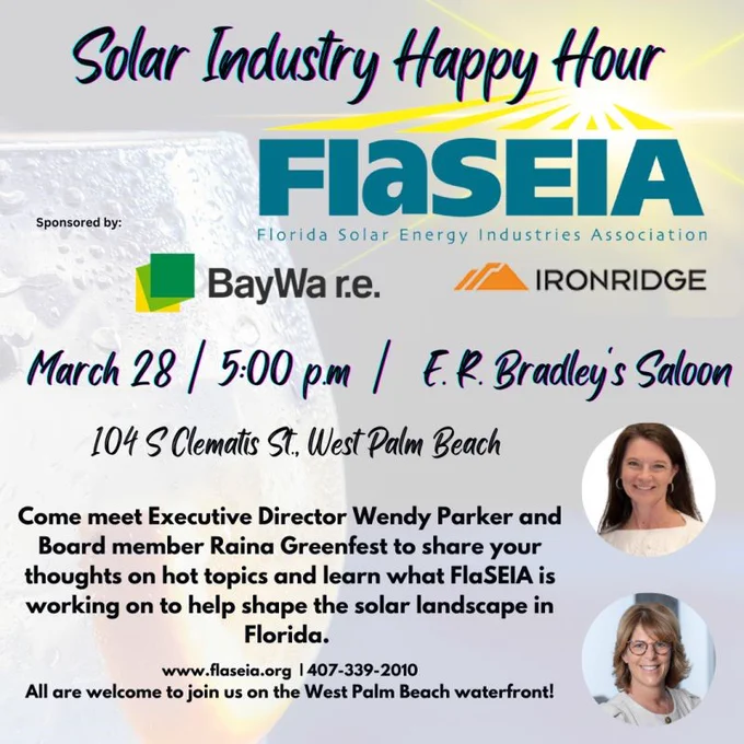 FlaSEIA Solar Happy Hour with BayWa r.e. 