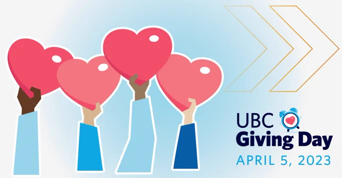 Image promoting UBC Giving Day on April 5, 2023.