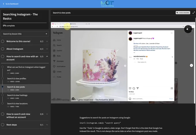 Preview of OSINT course