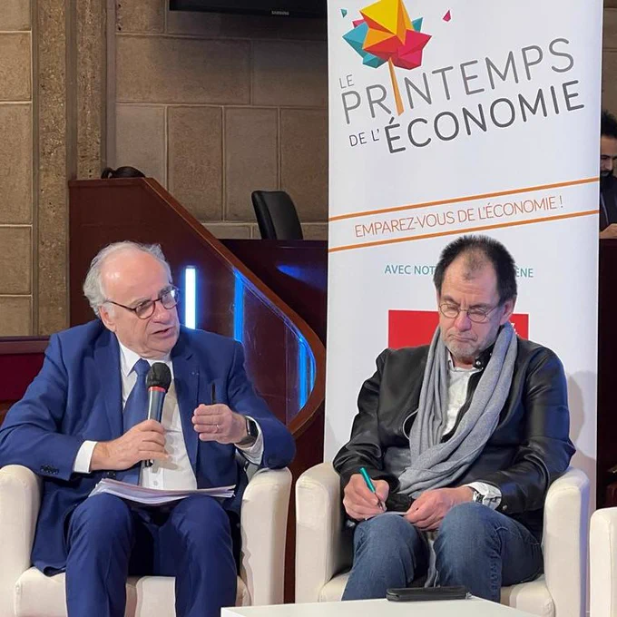 Michel Chassang lors de sa prise de parole pendant le Printemps de l'économie