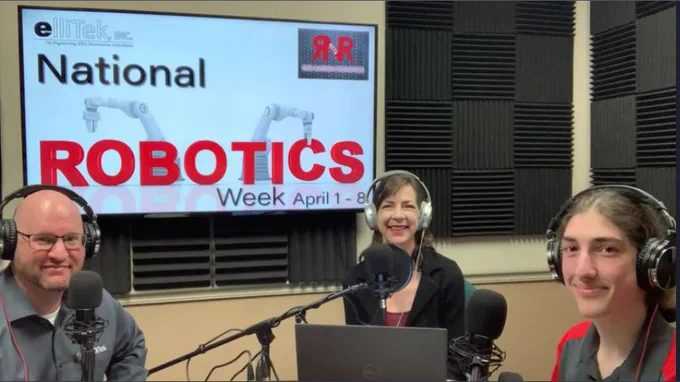 As part of National Robotics Week, we had the pleasure of speaking with Joseph Collett, media lead for the Red Nation Robotics Team 4576. We are extremely impressed with Joseph and everyone we’ve met with FIRST! 
You’re invited to join us tomorrow, April 6th at 9:15 AM for the video podcast premiere on elliTek’s Twitter, YouTube, and LinkedIn channels. 
Learn how you can support your local FIRST Robotics Team.