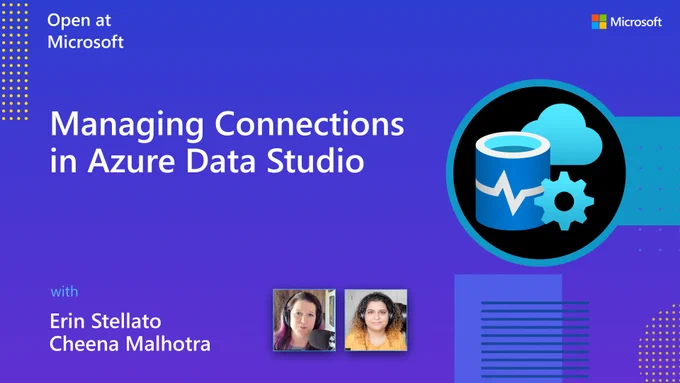 Image with show name of Managing Connections in Azure Data Studio.