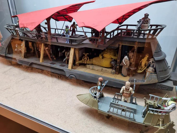A model of Jabba the Huts sand yacht.