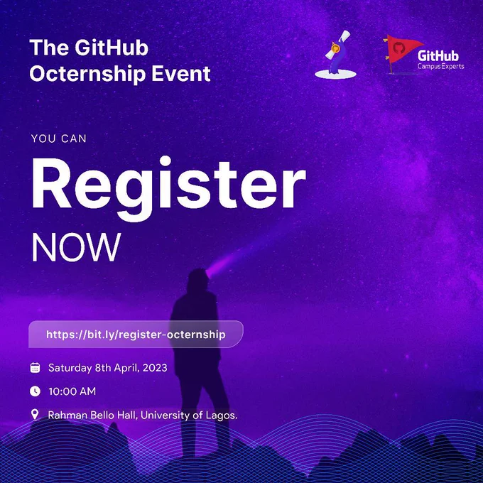 A CTA graphics that says “GitHub Octernship Event - Register NOW.”