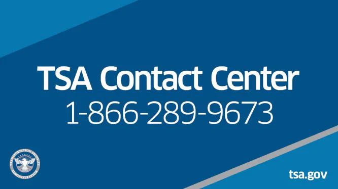 TSA Contact Center 1-866-289-9673