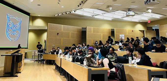 Students in an auditorium