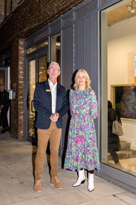 Gordon Seabright and Justine Simons OBE at Wallis Road Studios, Hackney Wick