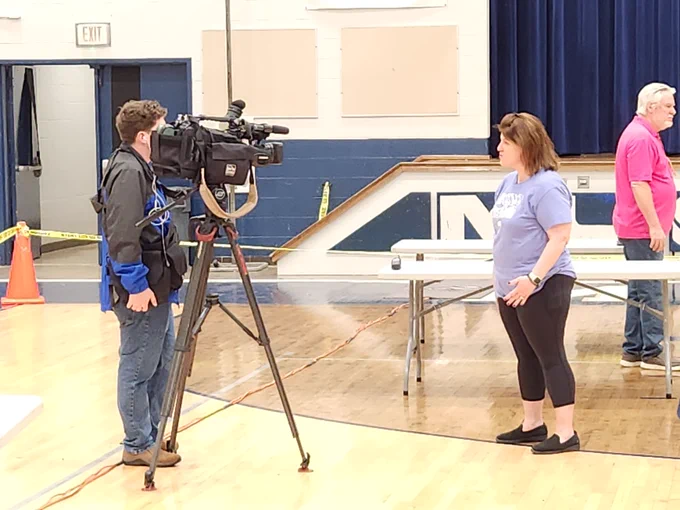 Dr. Kathllen Receveur discussing the way robotics and STEM education benefits students. 