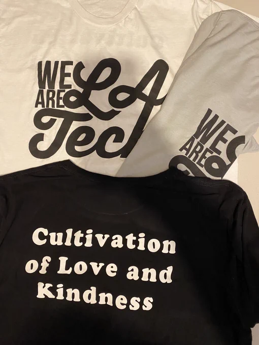 WeAreLATech shirts in different colors