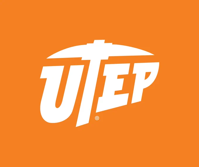 orange background with white text showing the utep logo