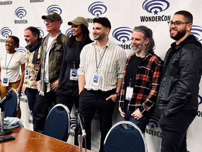 Stefan L. Smith, composer of Warner Bros and DC Animation’s “Batman: The Doom that Came to Gotham”, speaks on panel at WonderCon 2023.