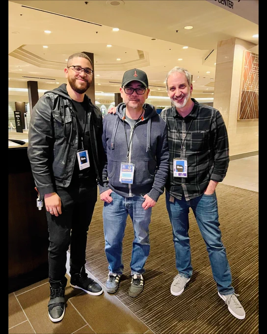 Composer of Batman Doom Stefan L. Smith, Director/Producer Sam Liu, and Producer Jim Krieg.