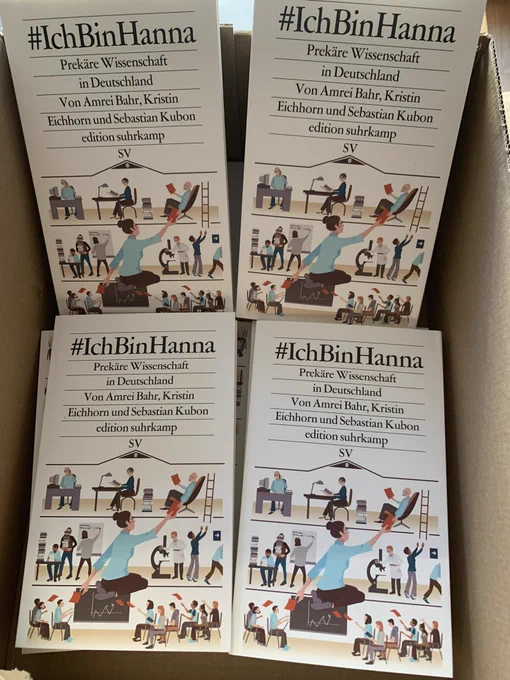 Vier Bücher im Karton. #IchBinHanna von Amrei Bahr, Kristin Eichhorn und Sebastian Kubon.