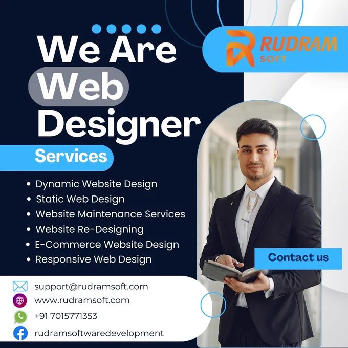 Rudramsoft is a web designer company in Kurukshetra India. Contact Rudramsoft at 7015771353 right away.