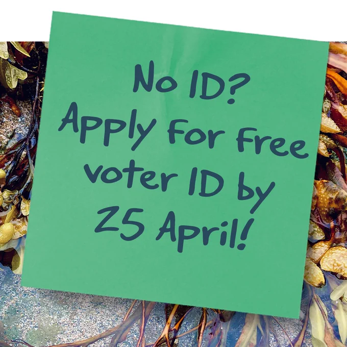 No ID? Apply for free voter ID by 25 April!