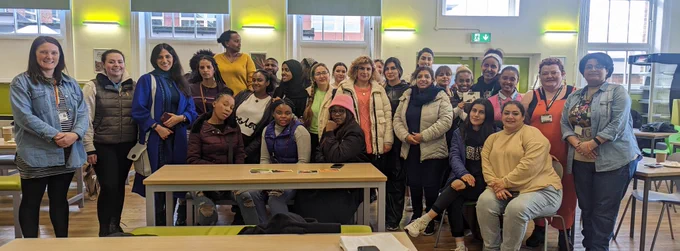 The group of university students, asylum seekers and refugees 