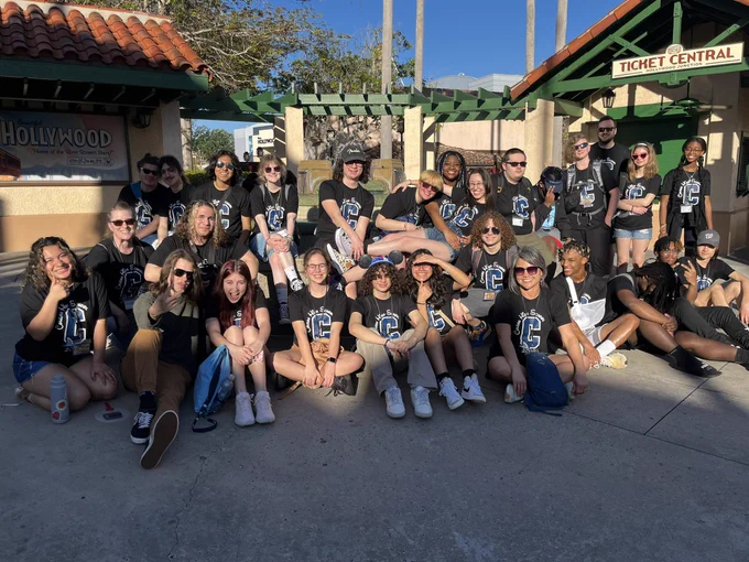 Students in black tshirts at Disney’s Hollywood Studios