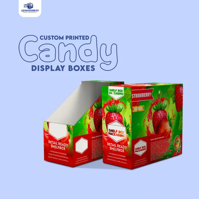 Showcase your delicious treats in style with our custom-printed candy display boxes.

These eye-catching boxes are the perfect way to grab the attention of potential customers. With our custom printing options, you can create a unique design that perfectly captures your brand's personality and appeals to your target audience.
c
Get these Boxes at wholesale with free shipping design support.