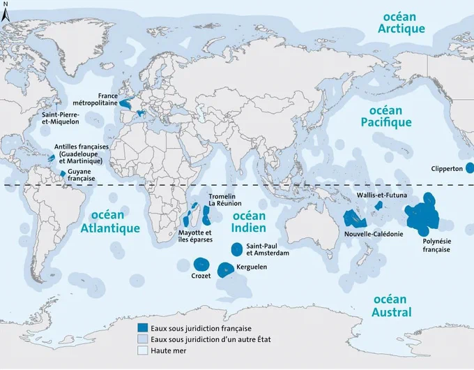 Synthesis of the National Strategy for the Creation and Management of Marine Protected Areas. Map: Ministry of Ecological and Solidarity Transition (MTES), and Marine Protected Areas Agency - Desiderata 2020