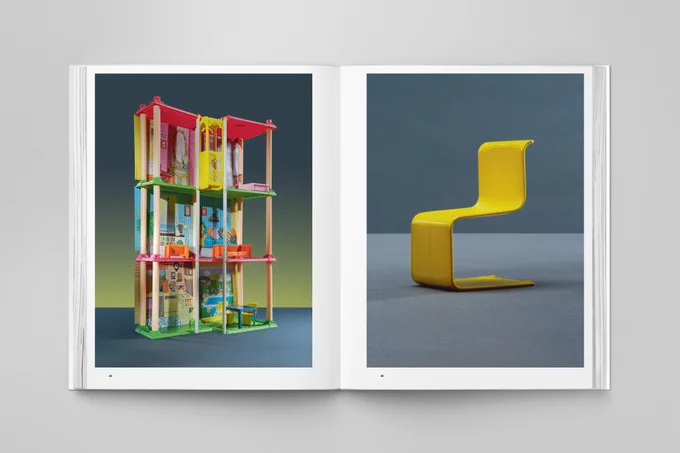 Barbie apartment building and chair