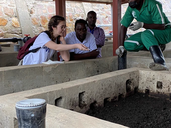 MEng student Elsa visited the Rulindo Vermifiltration Plant to investigate worm-based technology as a potential low-cost, modular community-scale faecal sludge treatment option. 
