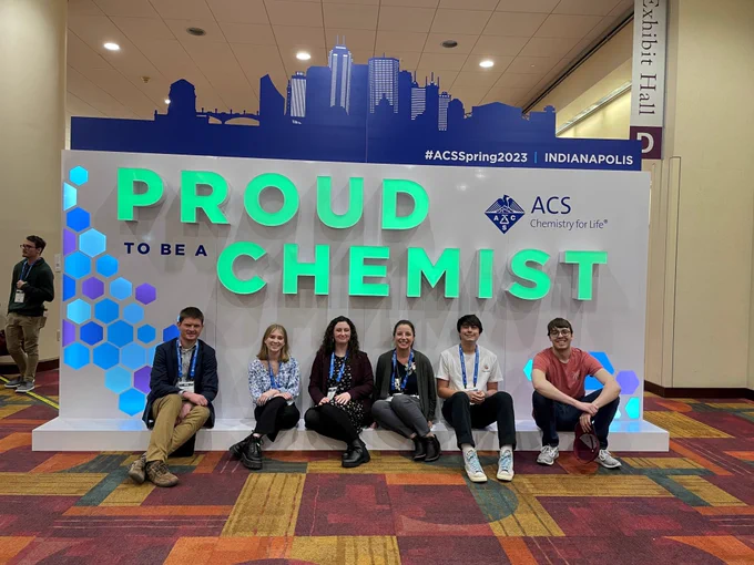 Students and faculty at the Spring ACS meeting.