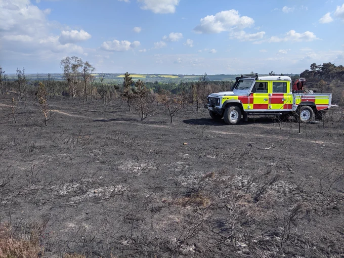 Photo of wildfire vehicle on land