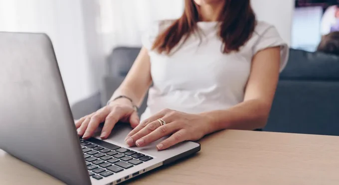 woman working from home
