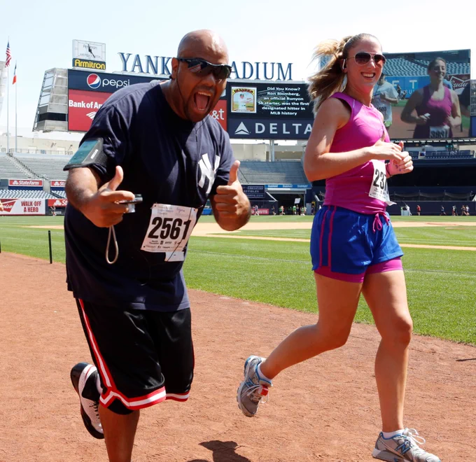 Runners at the Runyon 5K at Yankee Stadium