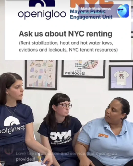 Screenshot of a Tik Tok live featuring Public Engagement Unit and open igloo staff. 