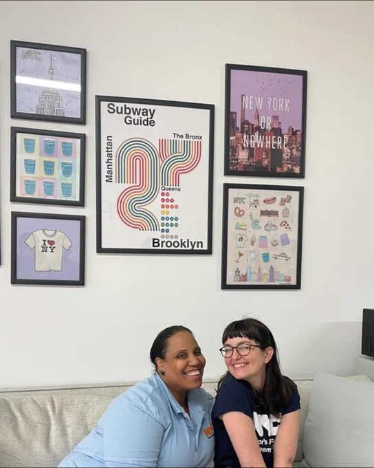 Photo of PEU staffers sitting on a couch.
