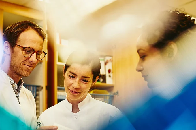 scientists talking
