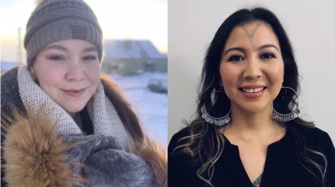 Photo of Inuit filmmakers Stacey Aglok MacDonald, left, and Alethea Arnaquq-Baril. 