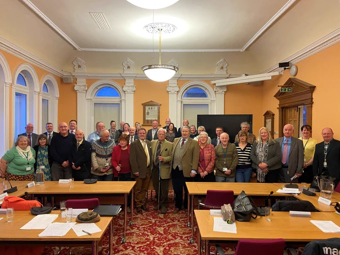 Eden District Councillors gather in Penrith Town Hall for the last meeting of the council before it is replaced by the new Unitary Authority of Westmorland and Furness Council on 1 April 2023.