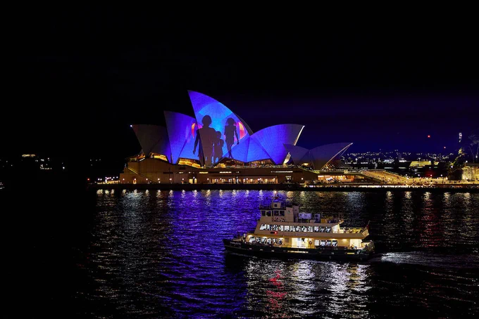 Projection mapping show Sydney Opera House