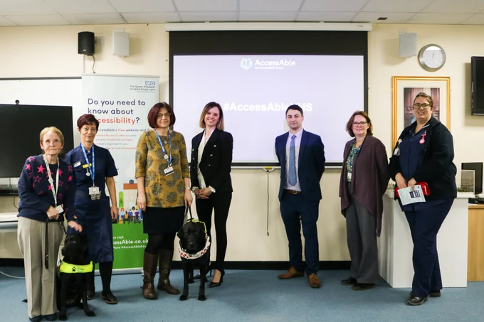 Photo of TeamQEH members attending the AccessAble launch event