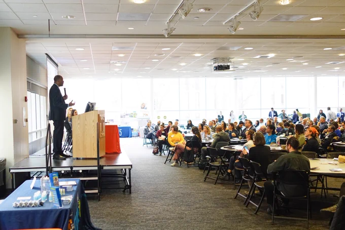 Deputy Managing Director Mike Carrol presents at the Vision Zero conference